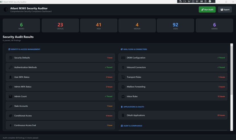 Atlant 365 Auditor Screenshot 1 Atlant 365 Auditor screenshot 1